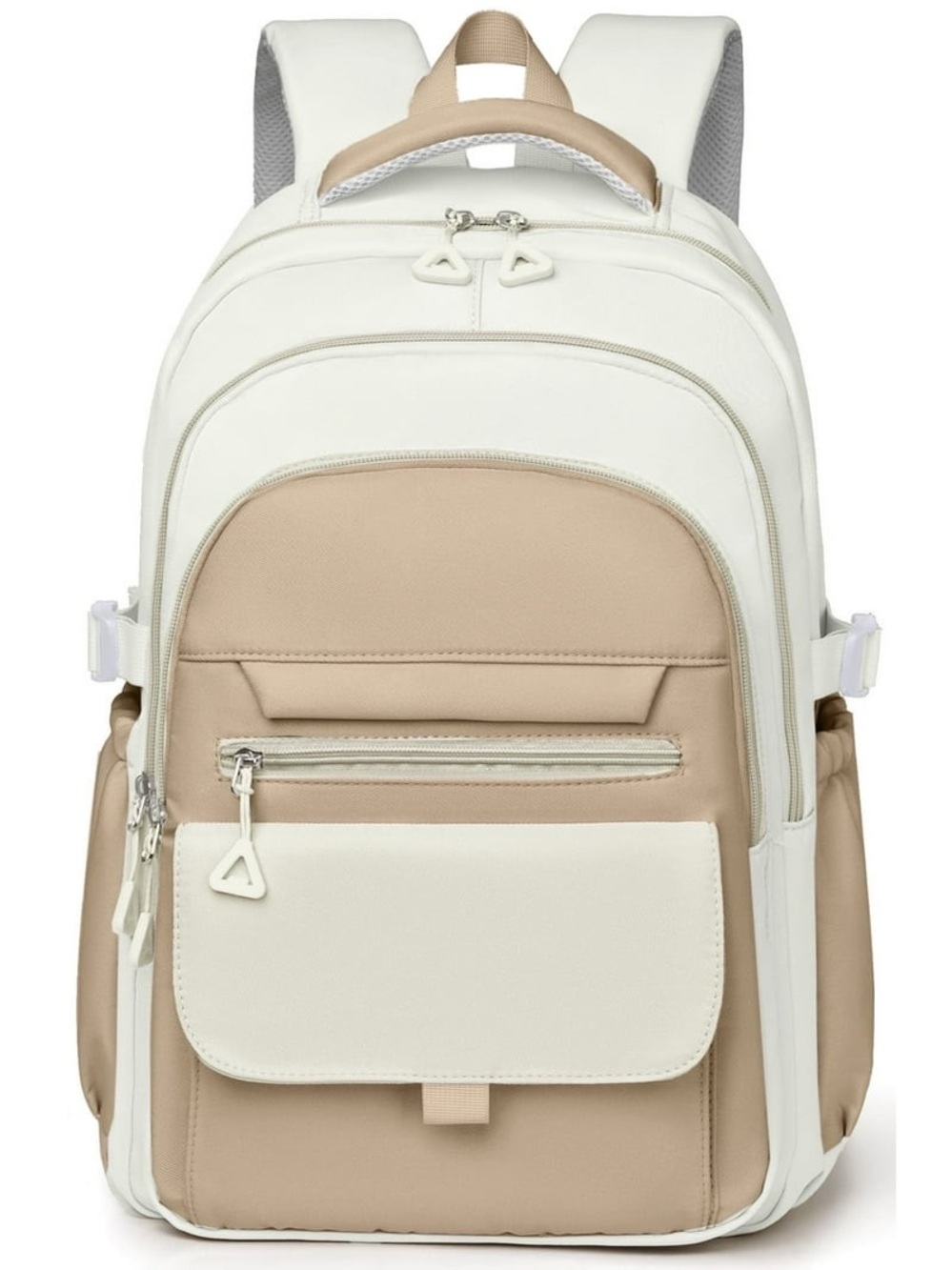 Girls Khaki And White Backpack W